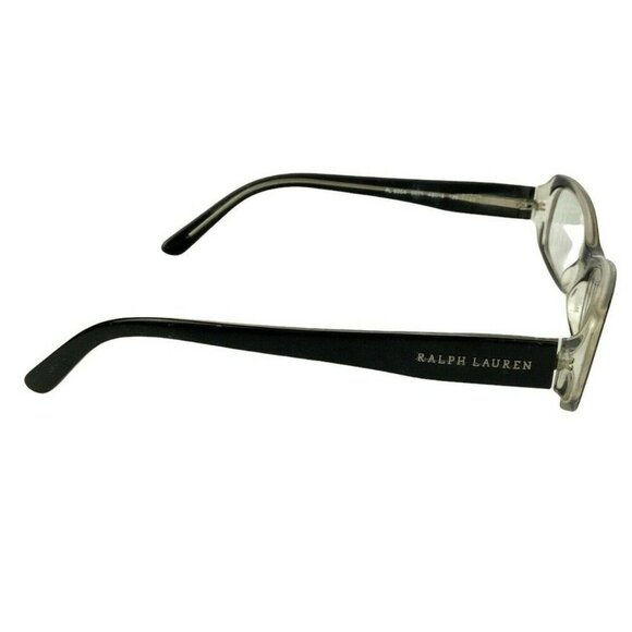 Ralph Lauren Eyeglass Frames 48-16-135 Black & Clear Acetate Rectangular Italy - Picture 4 of 10